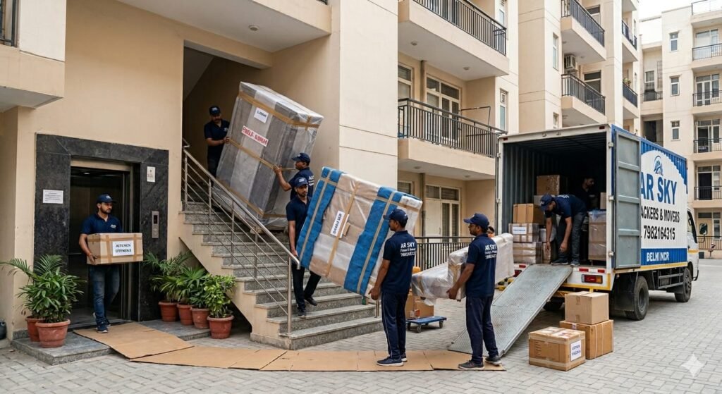 Packers and Movers in Delhi providing home shifting services safely Goods Loading