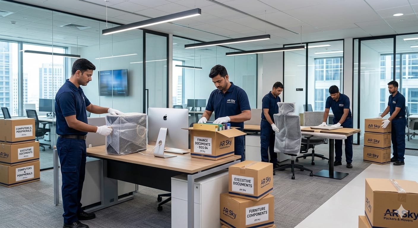 Home 9 Packers and Movers with in Delhi providing home shifting services safely Corporate Goods Packing Corporate Office Shifting in Delhi, Trusted Packers & Movers