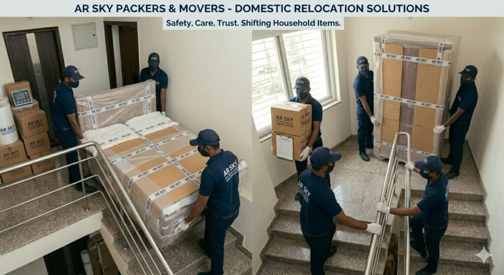 Packers and Movers in Delhi providing home shifting services safely Unloading