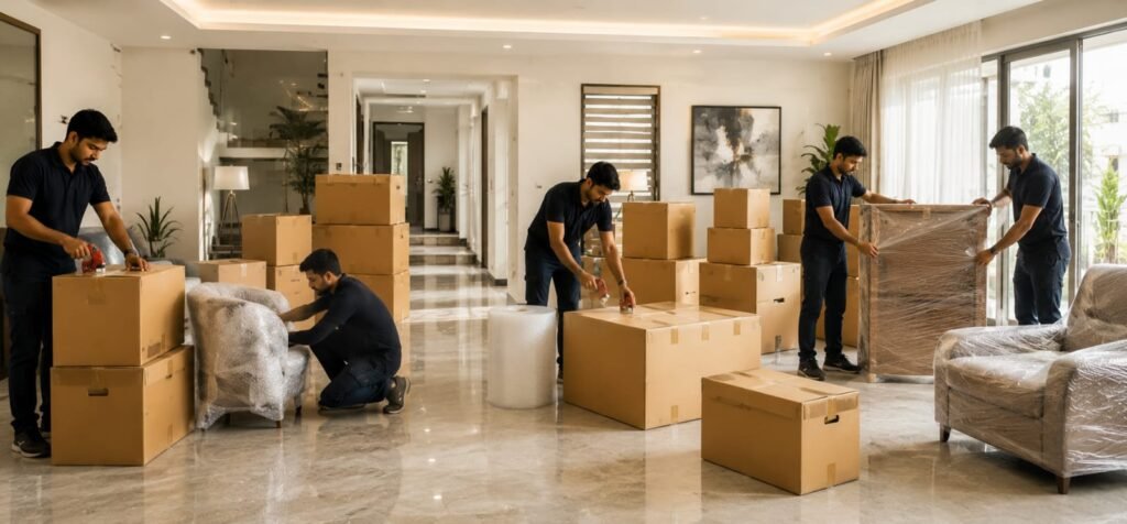 Professional Packers and Movers in Vasant Kunj Delhi for home shifting office relocation packing and transport services