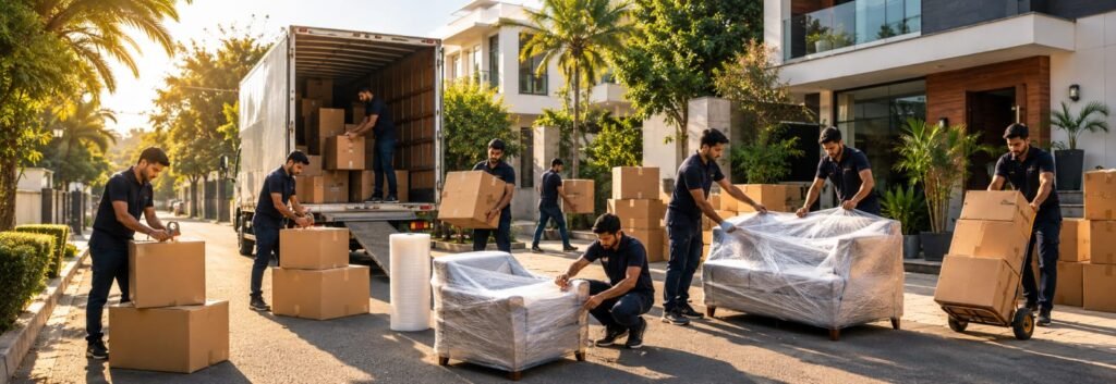 Affordable Packers and Movers in Lajpat Nagar Delhi for home relocation office shifting packing and transport services